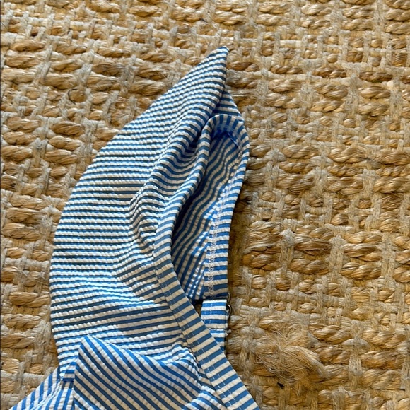 Time and Tru Blue Striped One Piece Swimsuit - Picture 5 of 12